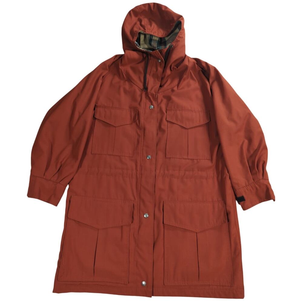 VTG Frostline Kit Mens Small Hooded Parka Coat Rust Orange Outdoor Hunting